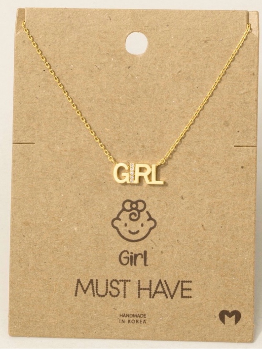Must Have Gold 'GIRL' Letter Pendant Necklace